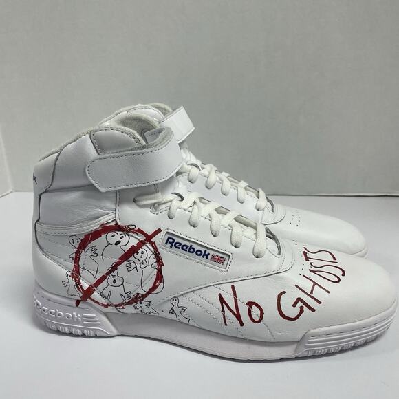 Reebok Ex-O-Fit Clean High SZ 8.5 White Bait Stranger Things Ghostbusters CN3570 main image 5